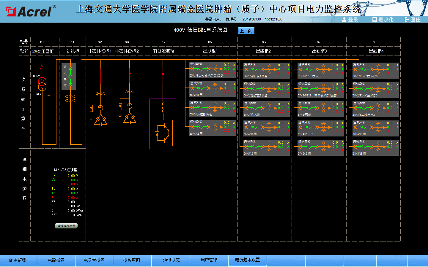 Acrel-2000电力监控系统在上海交通大学医学院附属瑞金医院肿瘤（质子）中心项目应用